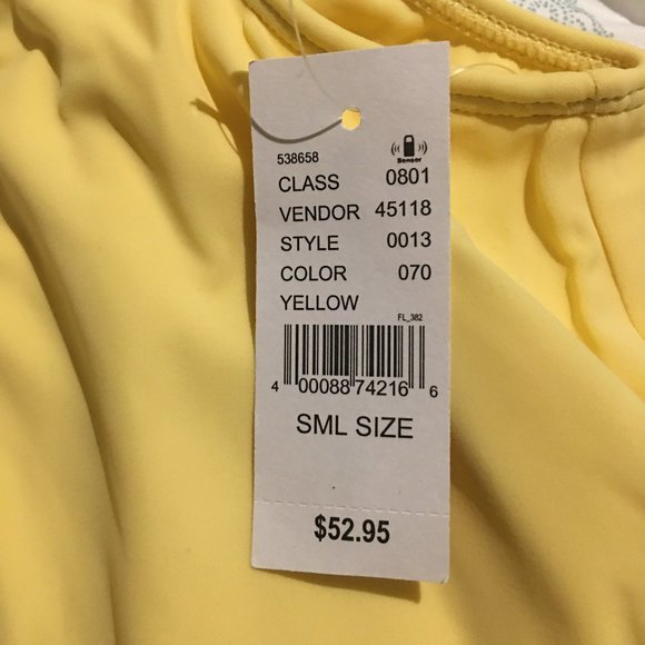 NWT Drawstring One Piece Swimsuit - Picture 5 of 5